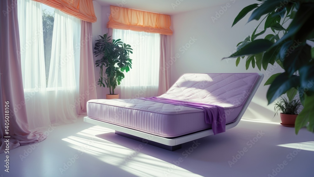 Bed with adjustable tilt mattress for enhanced comfort and sleep