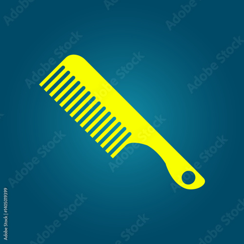 Comb trendy icon sophisticated abstract vector illustration colorful artwork lovely design