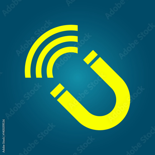 Magnet trendy icon sophisticated abstract vector illustration colorful artwork lovely design