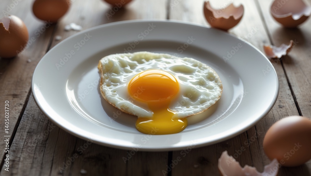 Cooked eggs on a white surface Cooked eggs on a white surface