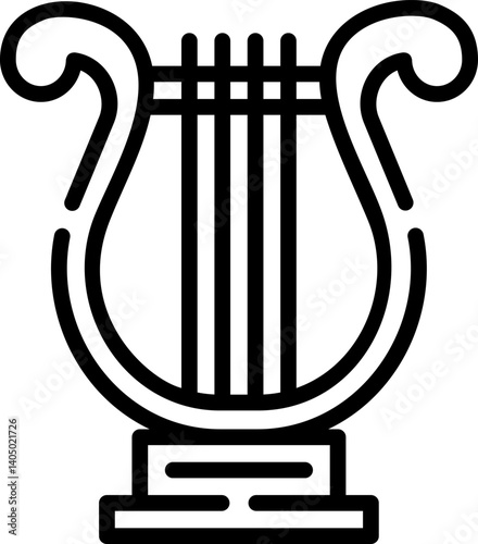 lyre Illustration on a white background    