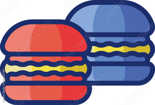 macaroon Illustration on a white background     
