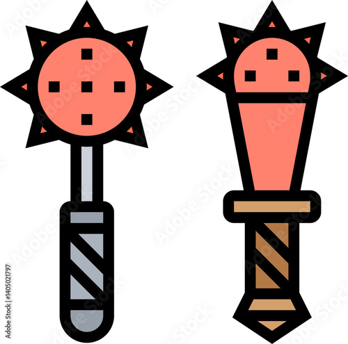 mace Illustration on a white background  