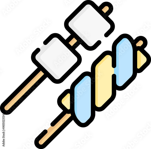marshmallows Illustration on a white background     