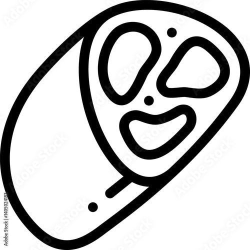 meatloaf Illustration on a white background   