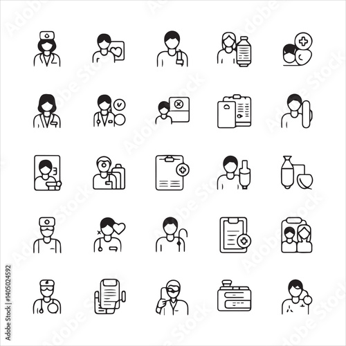 Nurse vector elements icon
