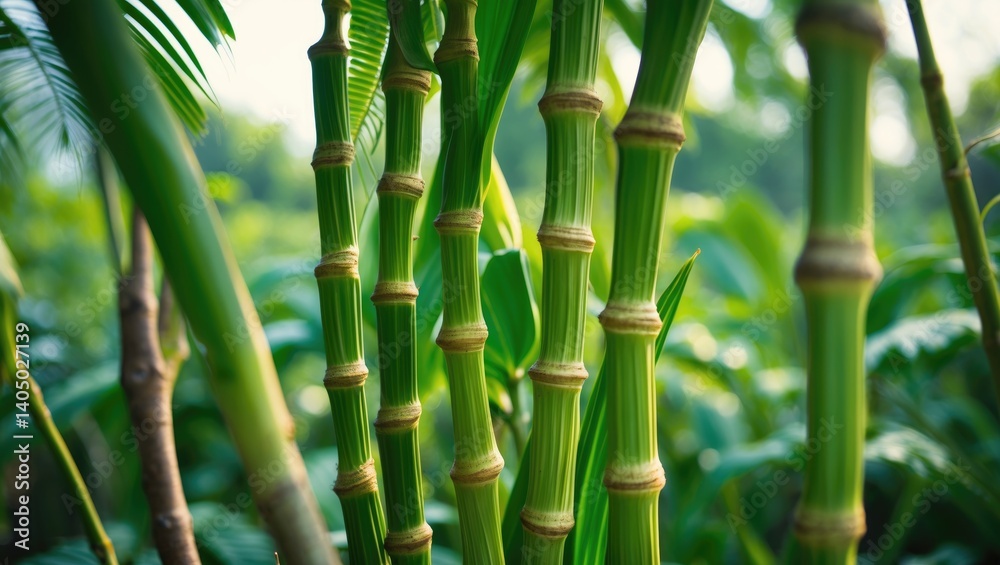 Fototapeta premium newly harvested sugarcane in the garden