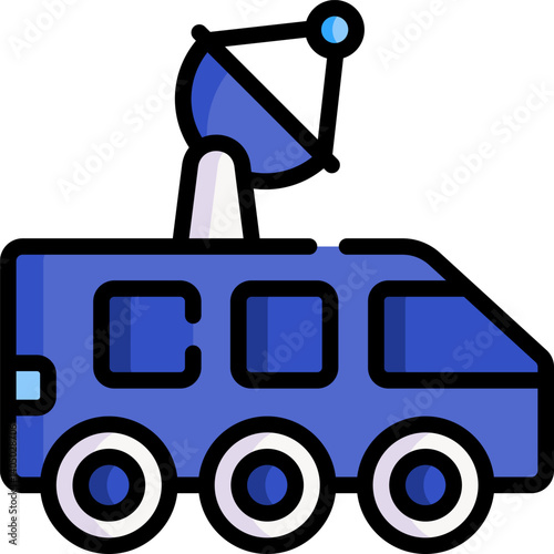 moon rover Illustration on a white background     