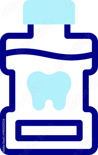 mouthwash Illustration on a white background     