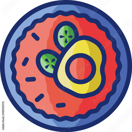nasi goreng Illustration on a white background     