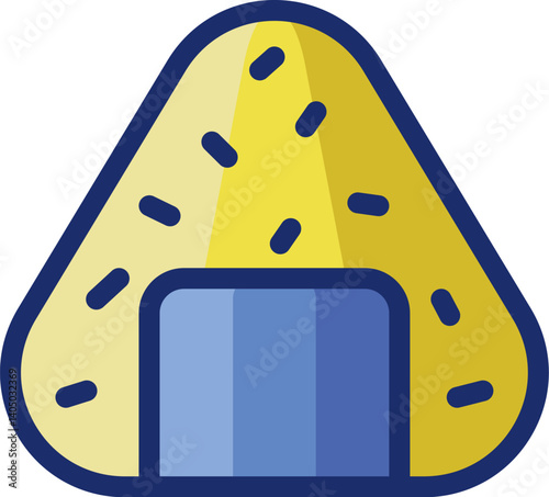 onigiri Illustration on a white background     