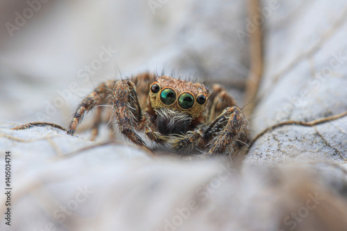 close up of a spider on a leaf