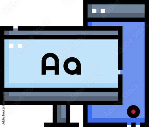 pc Illustration on a white background   