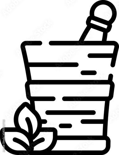 pestle Illustration on a white background    