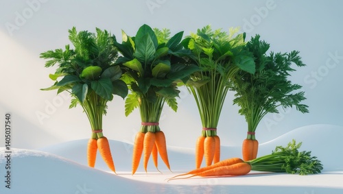 Path cutout, full range of depth, carrot plummeting in the background