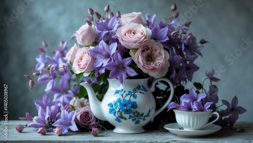 Wallpaper Mural lovely floral arrangement in a country style Torontodigital.ca