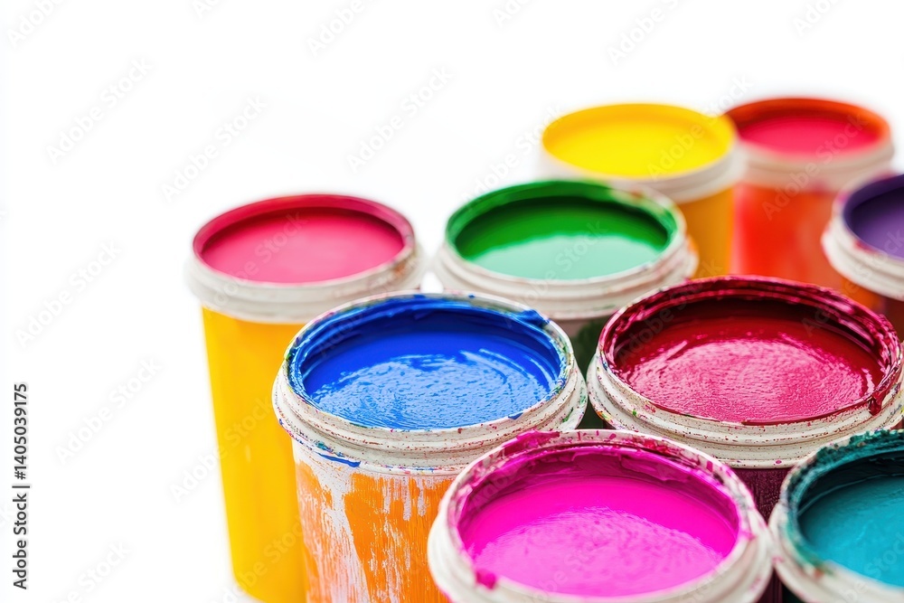 Colorful Paint Cans Colorful Paint Cans