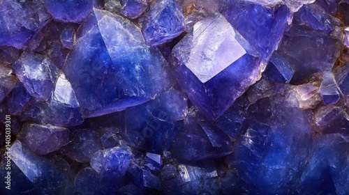 Stunning tanzanite gemstone texture with an indigo-blue-violet gradient showcasing rich depth and luminous crystalline highlights