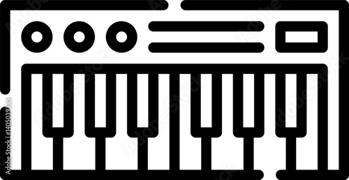 piano Illustration on a white background 