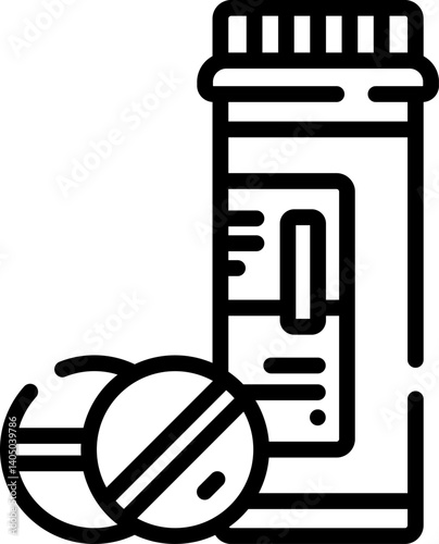 pills Illustration on a white background  