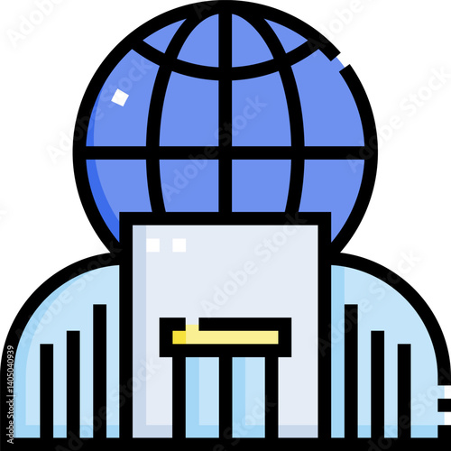 planetarium Illustration on a white background     