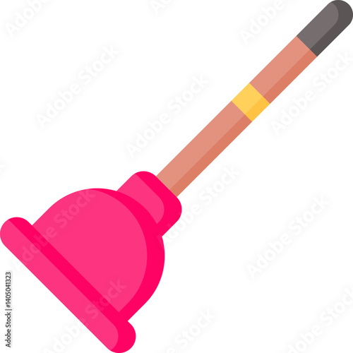 plunger Illustration on a white background  