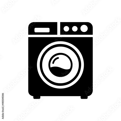 Washing machine dryer icon with transparent background