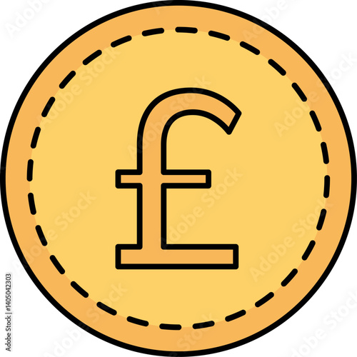pound Illustration on a white background   