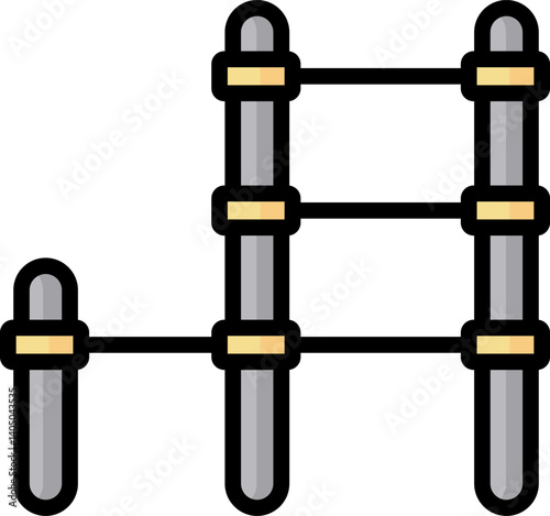 pull up bar Illustration on a white background    