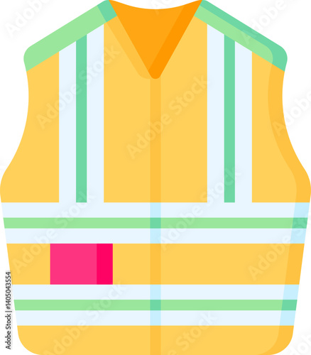 protector vest Illustration on a white background     