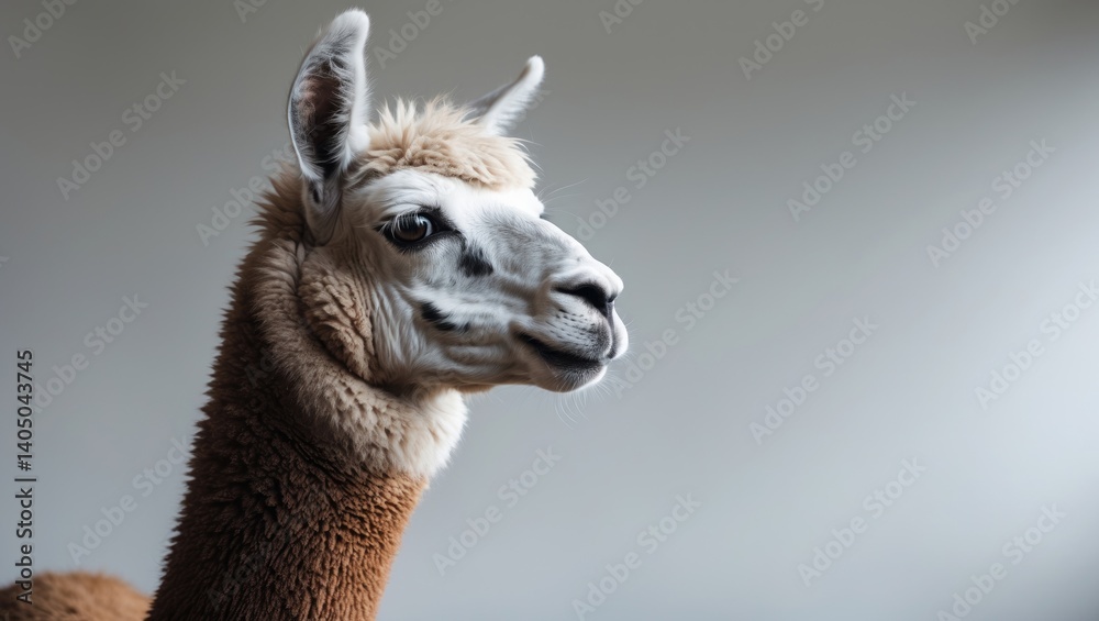 Obraz premium Llama set on a white background