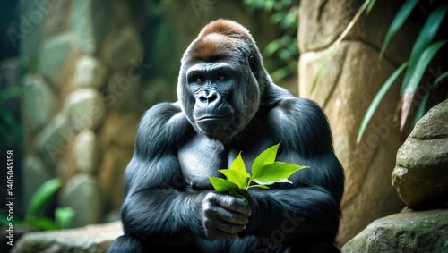 Male gorilla of the western lowland species