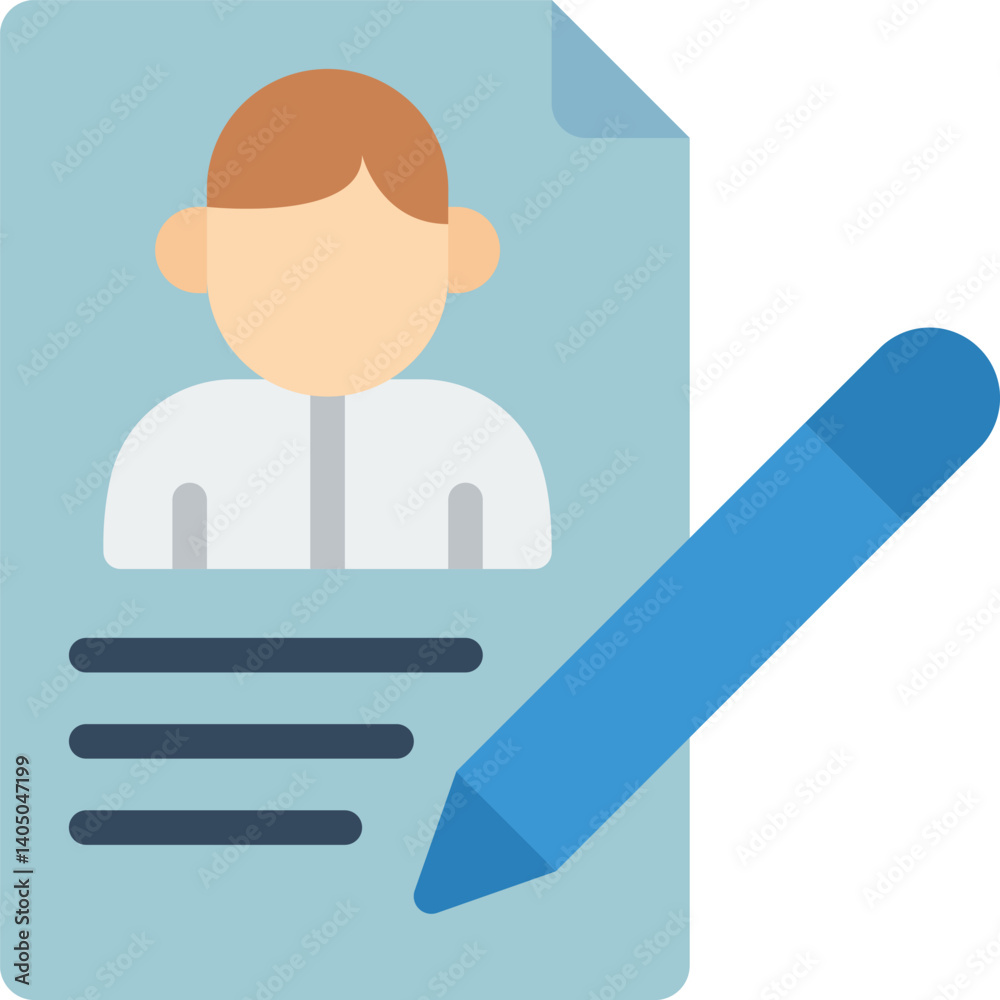 resume Illustration on a white background   
