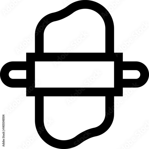 rolling pin Illustration on a white background    