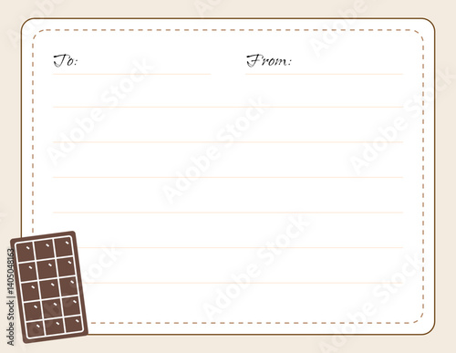  letter template chocolate choco bar start shining icon chibi cute adorable kawaii charming whimsical digital download vector
