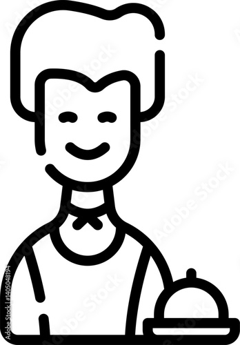 room service Illustration on a white background     