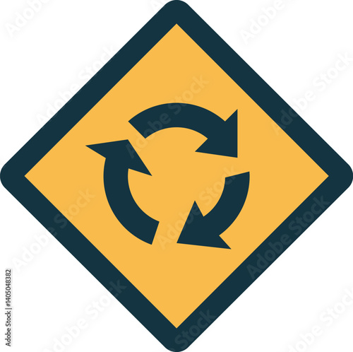 roundabout Illustration on a white background     