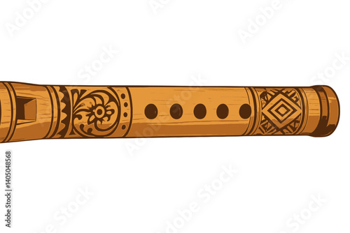 old wooden flute