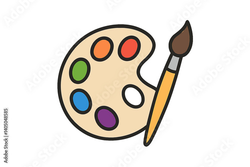 palette and brushes