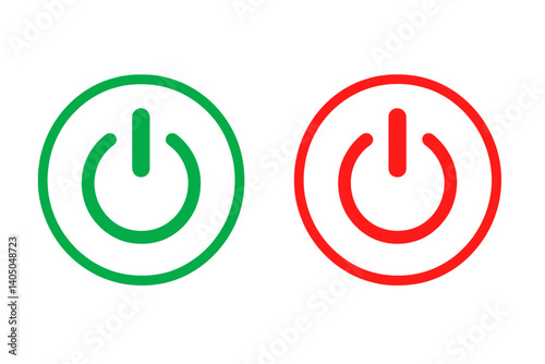 power icon on red button