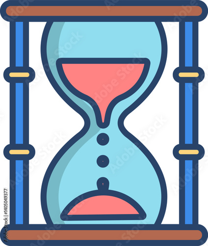 sand clock (2) Illustration on a white background     