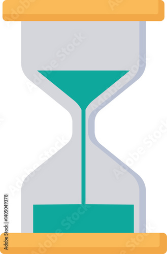 sand clock Illustration on a white background   