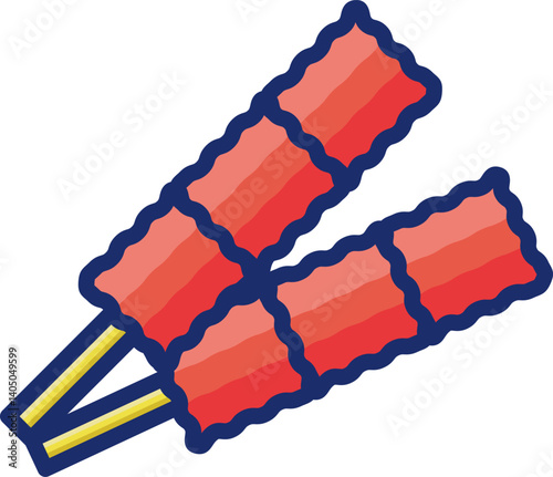 satay Illustration on a white background     