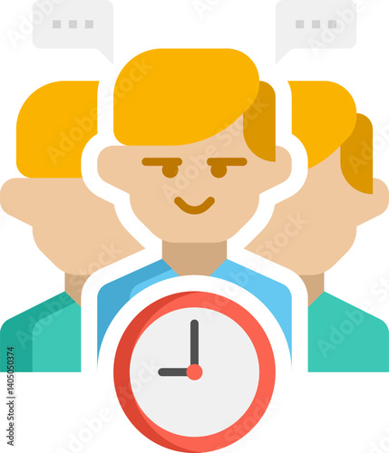 scrum Illustration on a white background 