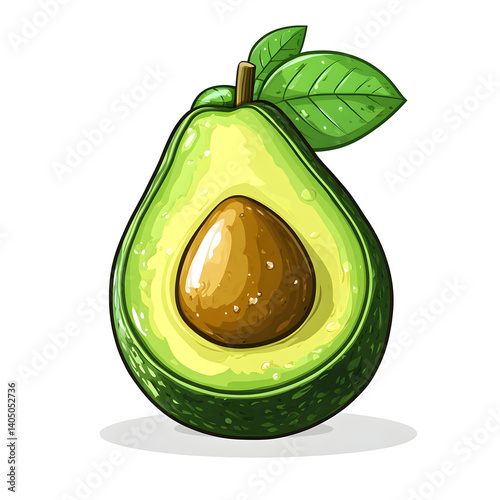 Juicy Avocado Illustration