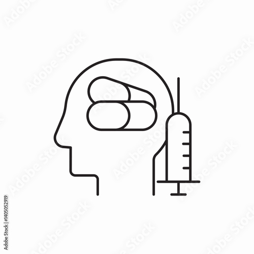 placebo thinking icon vector sign