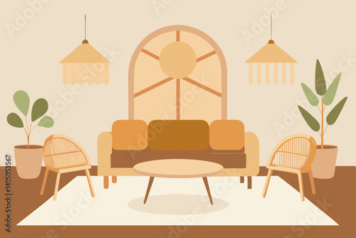 living room interior with furniture