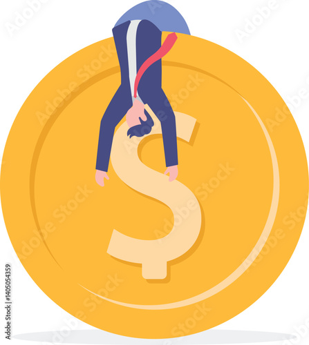 Social media illustration, business concept, web design


