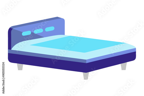 bed on white background