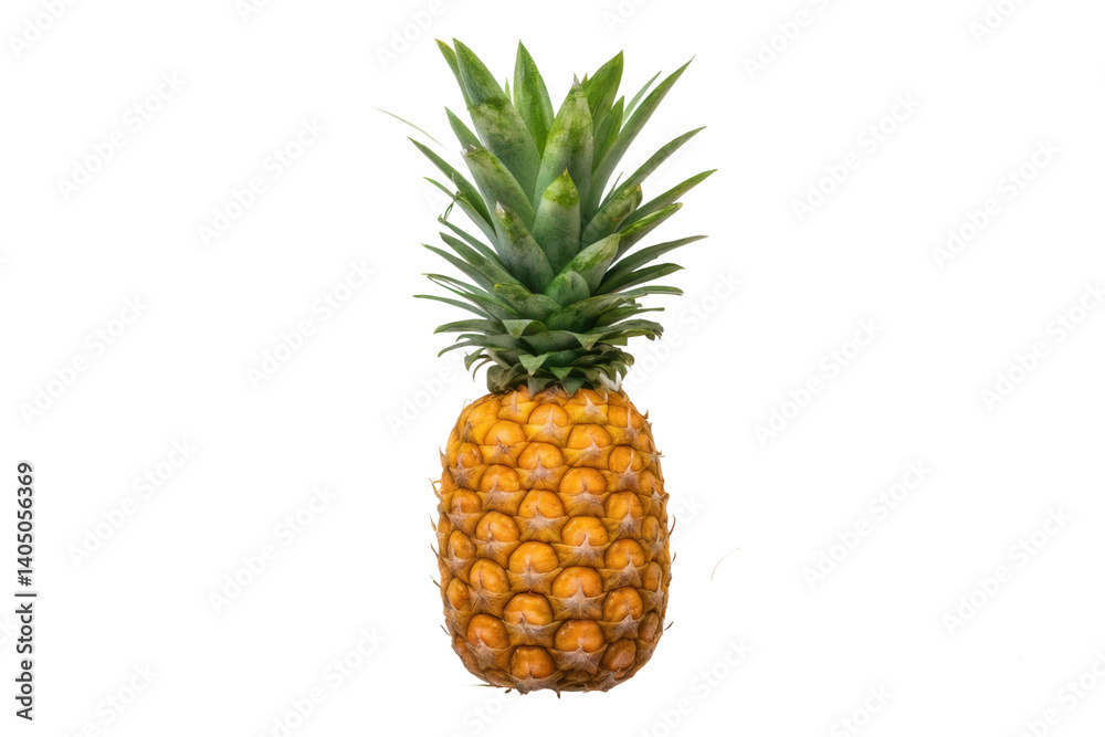 Fresh pineapple with vibrant green leaves symbolizes tropical flavor and healthy snacking Fresh pineapple with vibrant green leaves symbolizes tropical flavor and healthy snacking